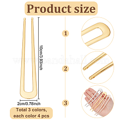 12 шт. 3-цветная фурнитура для вилок из сплава AJEW-GO0001-50