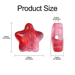 60шт 10 цвета прозрачные стеклянные бусины GLAA-YW0003-83