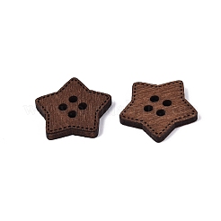 4-Loch-Sternknöpfe aus Holz&nbsp;BUTT-Q046-08B