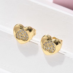 Серьги-гвоздики из циркония EJEW-D305-13G