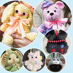 48 шт. 6-цветный глаз для безопасного изготовления поделок из смолы DIY-PH0030-99B