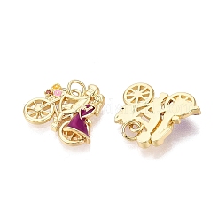 Valentinstag-Anhänger aus Messing und Emaille&nbsp;KK-Q072-02G