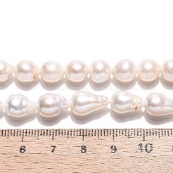 Нити бусин из натурального зернистого жемчуга кеши в стиле барокко PEAR-S020-F12-01