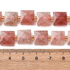 Chapelets de perles aux fraises en quartz naturel&nbsp;G-F839-A07-01