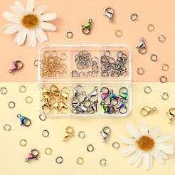 120 шт. ионное покрытие (IP) застежки-лобстеры из нержавеющей стали 304 STAS-YW0001-22