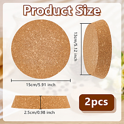 コルクボトルストッパー  ボトルタンピオン  フラットラウンド  130~152x25mm&nbsp;AJEW-WH0460-108C