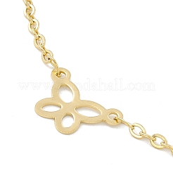 Браслет-бабочка из нержавеющей стали 304 с вакуумным покрытием PVD с цепочками для женщин STAS-E001-16G