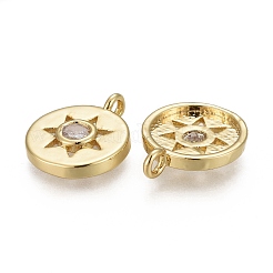 Латунные микропаве прозрачные подвески с фианитом KK-F821-23