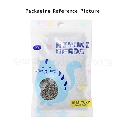 MIYUKIラウンドロカイユビーズ  日本製シードビーズ  （rr3743)ファンシーライニングアクアグリーン  15/0  1.5mm  穴：0.7mm  約27777個/50g&nbsp;SEED-X0056-RR3743