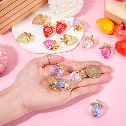 14 pièce 7 styles en acrylique transparent avec pendentifs en alliage&nbsp;TACR-TA0001-86