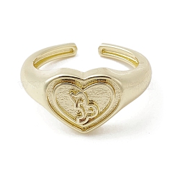 Anillos abiertos ajustables de latón&nbsp;RJEW-K257-86G-10