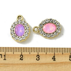 Aleación de revestimiento ultravioleta con colgantes de rhinestone de vidrio de colores mezclados&nbsp;FIND-B039-06G