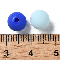 Прорезиненные бусины с имитацией силикона и акрила&nbsp;MACR-D029-01K