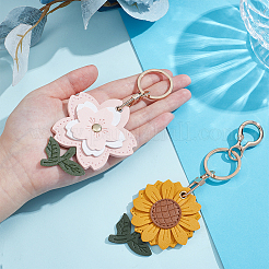 2 шт. 2 стиля защитных чехлов из искусственной кожи с защитой от потери&nbsp;AJEW-NB0008-57