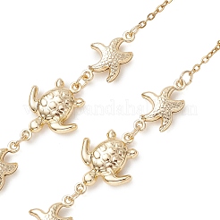 Seestern- und Schildkröten-Gliederkette aus Edelstahl 304 für Brillen&nbsp;AJEW-EH00410