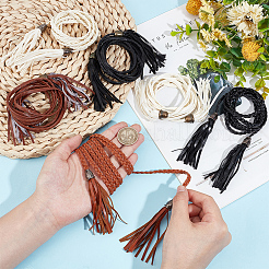 5 шт. 5 стиля PU кожаный ремень-цепочка AJEW-CP0008-15