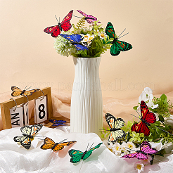 12 x Wandaufkleber mit Feder-Schmetterling&nbsp;DIY-WH20007-275