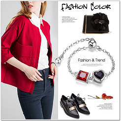 Регулируемая цепочка из 925 перстня из стерлингового серебра с родиевым покрытием JR618B