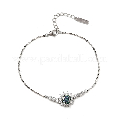 925 ссылка стерлингового серебра браслеты&nbsp;BJEW-D346-04B-P