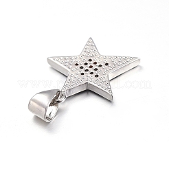 Латунные микропаве прозрачные подвески с фианитом&nbsp;ZIRC-L085-85P