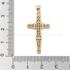 Подвески из латуни с микро-микро-паве и прозрачным кубическим цирконием KK-A212-01L-G