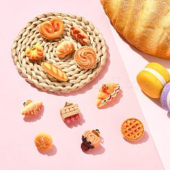 12 pièce 12 styles de jolies épingles en résine sur le thème de la nourriture&nbsp;JEWB-CJ0003-12