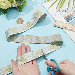 3 м полиэстеровая жаккардовая лента в виде листьев для аксессуаров одежды&nbsp;OCOR-DR0001-14A