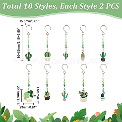 20шт 10 стиля подвеска из сплава эмали украшения&nbsp;HJEW-AB00271