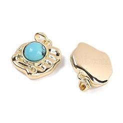 Синтетические бирюзовые подвески&nbsp;KK-U043-43G-A