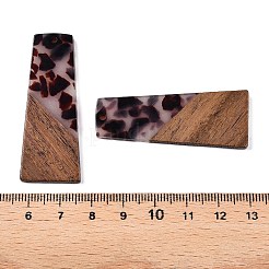 Подвески из непрозрачной смолы и ореха RESI-T058-04B