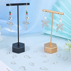 30 шт. 3 стиля стойки с покрытием из экологически чистой латуни крючки для сережек KK-BBC0010-18S