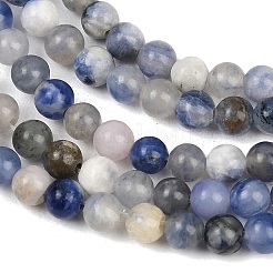 Естественно содалит круглый шарик нити&nbsp;G-E334-4mm-08