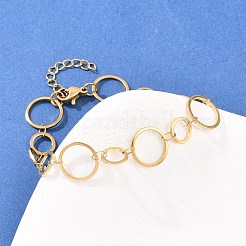 Браслеты-цепочки из нержавеющей стали 304 для женщин&nbsp;BJEW-P373-03A-G