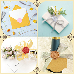 80 шт. 4-цветные наклейки-печати из воска с розовым клеем DIY-CP0010-20