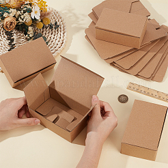 厚紙製の郵便受け  長方形  淡い茶色  12.6x8.1x4.65cm&nbsp;CON-WH0083-023