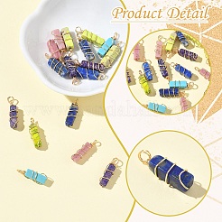 20шт 5 стиля подвески из натуральных и синтетических драгоценных камней&nbsp;PALLOY-YW00084