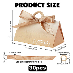 30 Stück dreieckige Geschenkboxen aus Papier für Hochzeitssüßigkeiten&nbsp;CON-GO0001-14