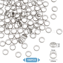 100 pz 201 perline distanziatrici in acciaio inossidabile&nbsp;STAS-UN0055-03