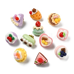 12 Stück 12 Stile süße Anstecknadeln aus Harz mit Obstkuchenmotiv&nbsp;JEWB-CJ0003-11