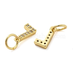 Pendentifs avec zircon cubiques à micro-pavés en laiton&nbsp;KK-M273-02G-L