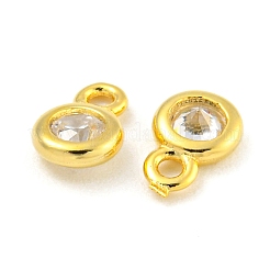 925 плоская круглая подвеска из серебра {925} пробы с прозрачным фианитом и паве STER-B005-01G