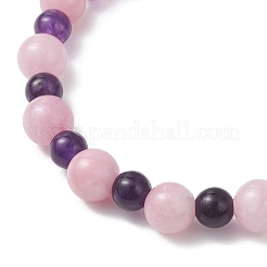 3 шт. эластичный браслет из бусин натурального и розового кварца для женщин&nbsp;BJEW-JB13153