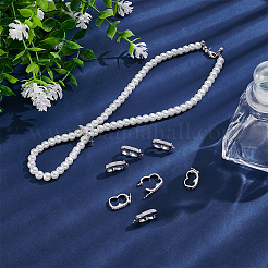 8 шт. застежки-крутилки из латуни с микропаве из прозрачного кубического циркония&nbsp;ZIRC-WR0001-04P