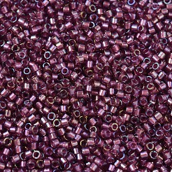 MIYUKIデリカビーズ  シリンダー  日本製シードビーズ  11/0  （db1757)スパークリング蘭裏地アメジストab  1.3x1.6mm  穴：0.8mm  約2000PCS /ボトル  10 G /ボトル&nbsp;SEED-JP0008-DB1757