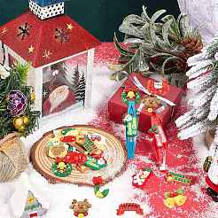 60cs 2 стиля рождественские непрозрачные смоляные декоден кабошоны&nbsp;RESI-SP0001-02A