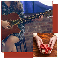 Porta plettri per chitarra in pelle PU&nbsp;DIY-WH0899-692