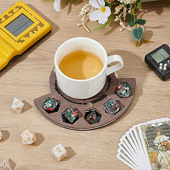 木製＆アクリルカップマット1セット  ミックスカラー  完成品：129.5x155x8mm&nbsp;AJEW-BC0009-49
