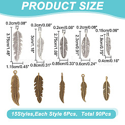 Подвески из сплава в тибетском стиле&nbsp;TIBEP-AR0001-12