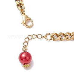 Tema natalizio lega smalto ghirlanda di natale ciondoli bracciali per le donne&nbsp;BJEW-JB11135