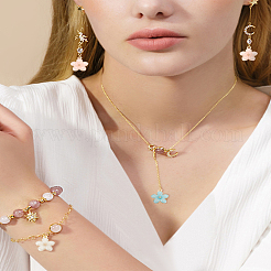 30шт 5 цвета подвески из цинкового сплава с эмалью&nbsp;ENAM-LP0001-09